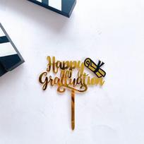 Acrylic Happy Graduation Cap Cake Toppers Bachelor Hat Cap Cake Decoration  School Celebrations Style 5