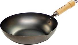 Riverlight Extreme JAPONIŠKA Geležinė Gilios Keptuvės Nitriduota IH Kinijoje Pagaminta J1426 Keptuvė, 26cm, Geležinė, Suderinama, Atspari Rūdims, Wokas, Japonija, juoda