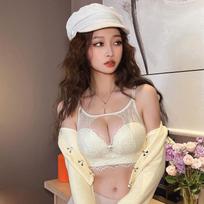 Sexy Lace Underwear Push Up Bras Wireless Beauty Back Women Lingerie Black White Underwear Girls Bras 38/85AB gray