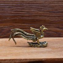 Retro žalvarinės mini fenixo figūrėlės Stalo dekoracija Statulėlė Ornamentas Namų dekoras Gyvūno ornamentas