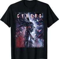 Cyborg Cyberpunk Science Fiction Sci-fi Gamer T-Shirt S juoda