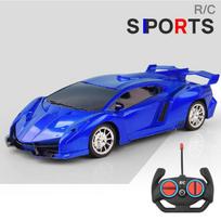 1:16 4 kanalų RC automobilis su LED apšvietimu 2.4G radijo nuotolinio valdymo pultelis Automobiliai Sportiniai automobiliai Didelės spartos dreifuojančių automobilių berniukų žaislai vaikams 30M ryškiai mėlyna spalva