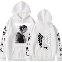 2021 New Anime Attack on Titan Levi Eren Men/Women Hoodie Casual Wild Gothic Sweatshirt Unisex Manga Streetwear Oversize Tee Top S