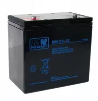 MW Power MW 55-12 12 V 55 Ah AGM akumuliatorius, nereikalaujantis priežiūros