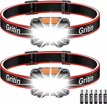 Gritin LED galvos žibintuvėlis COB, 100 lm, 3 režimai, reguliuojamas, 2 vnt.
