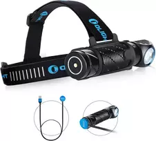 Olight galvos žibintas Perun 2, LED, 2500 lm, įkraunamas, IPX8, juodas