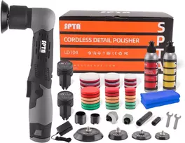 SPTA akumuliatorinė mini poliravimo mašinėlė automobiliui, 12 V, su baterijomis, LD104SET2EU
