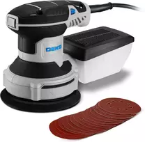 DEKOPRO ekscentrinė šlifuoklė 125 mm, 300 W, 6 greičių, dulkių surinkimas, DKOS30A125G