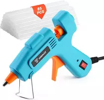 DEKOPRO karštų klijų pistoletas 50 W su 85 klijų lazdelėmis 7 mm x 120 mm, mėlynas, DKPHGG0015