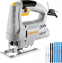 DEKOPRO elektrinė siaurapjūklė, 400 W, 0–3000 SPM, pjovimo gylis 55 mm, reguliuojamas 45° kampu, DKPJGSA040C1