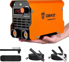 DEKO MMA inverterinė suvirinimo staklė 140 A, 220 V, nešiojama, reguliuojama, DKEMMAX140C1