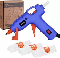 DEKO karštų klijų pistoletas 7 mm su 30 klijų lazdelių, 20 W, elektrinis, juodas