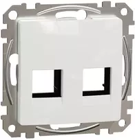 Kompiuterinio lizdo dangtelis 2×RJ45 Schneider Electric Sedna Design SDD111444C (baltas)
