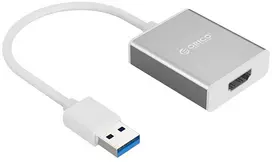 Orico UTH USB-A 3.0 to HDMI adapter - sidabrinis