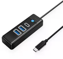 Orico PWC2U-C3 3-port USB hub 2x USB-A 3.0 1x USB-C 3.0 1 m - juodas