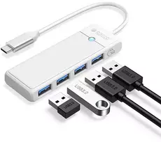 Orico PAPW4A-C3 USB Hub 4-port 4x USB-A 3.0 1 m - baltas