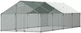 Didelė metalinė vištidė 3 x 8 x 2 m
