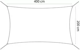 Springos Saulės pavėsio burė 4 x 2 m