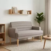 Minkštas kampas su mygtukų apmušalais Taupe 116 x 67 x 80 cm
