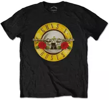 Rock Guns N' Roses Classic Logo Marškinėliai (3XL, 4XL, 5XL), Dydis: 5XL