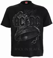 Marškinėliai Spiral AC/DC Back In Juodas Torn, Dydis: XL