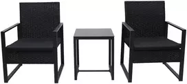 Lauko baldų komplektas Garden Rattan Furniture Set AJ-R07, Juodas
