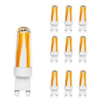 10 vnt. pritemdoma G9 LED lemputė, 2W 4W 220V COB kaitrinė lempa, itin ryški šviestuvui, pakeičia 20W 30W halogeninę, šilta balta 10pcs 2w led bulb
