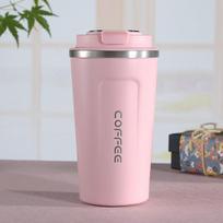 380 ml/510 ml nerūdijančio plieno kavos puodelis Kelioninis terminis puodelis Nesandarus termosas arbatos puodelis Kavos puodelis Vakuuminės kolbos izoliuoti puodeliai 380ML rožinė