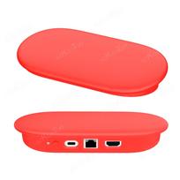 Silicone Cover For Google TV Streamer 4K 2024 Console Cases Protective Covers Remote Control Anti-Slipping Protection Cover Shel raudona