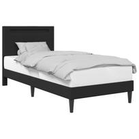 Bed Frame with LED Light Strips Black 100 x 200 cm Faux Leather
