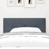 LED Headboard with LED Light Strips Gray 80 cm Velvet