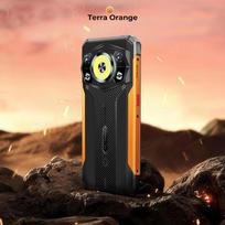 HOTWAV Cyber 17, Lauko mobilusis telefonas, 16GB(6+10)+128GB, Android 16, 6200mAh 20W, 48MP Kamera, Dvi 4G SIM kortelės/NFC/OTG/Super ryškus stovyklavimo žibintas 6GB+128GB oranžinė