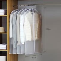 Transparent Full Zippered Dust Cover For Wedding Dress Suit Coat Hanging Storage Bag Protective Garment Cover 10PCS