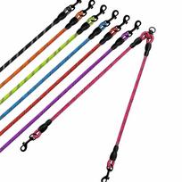 Reflective Dog Leash Coupler Durable Pet Training Lead Dual Lead Twin Lead for Two Dogs  for Puppy rožinė raudona spalva