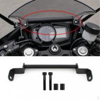 Motociklo navigacijos laikiklis Priedai Mobiliojo telefono stovas Laikiklis Ninja400 EX400 22mm Pipe Diameter black