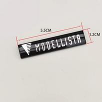 Mona Lisa Alpha Coefficient Front Lip Logo Stickers For Alphard MODELLISTA Small Badge Car Bumper Mod Decorative Decals