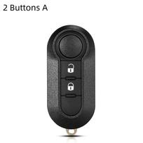 2/3 mygtukų atlenkiamas sulankstomas nuotolinio rakto korpuso dangtelis pakabukai FIAT 500 Panda Punto Bravo automobilio signalizacijos berakčio SIP22 ašmenys 2 Buttons A