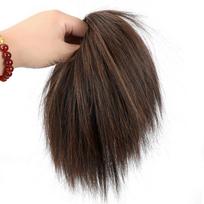Sintetiniai plaukų kuodelių priauginimai Netvarkinga tiesių plaukų juosta Elastinė Chignon Scrunchy Wrap Updo Netikros plaukų dalys moterų plaukams