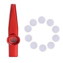 Metal Kazoos Exquisites Mouth Kazoos With 10 Flute Diaphragms Good Companion raudona