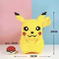 Super Huge Pokemon Anime Pikachu Figures Diamond Micro Building Blocks Games Model Bricks Decompression Toys Kids Birthday Gifts