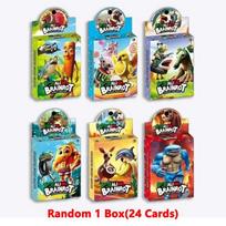 24Pcs Italian Brainrot Cards Trading Game Tung tung tung Sahur Tralalero Tralala Collection Cards For Children Party Game Gift