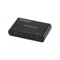Įkroviklis Canyon PARAT PARAPROJECT TC5 TwinCharger GaN su 5 USB-A / USB-C PD/QC jungtimis Black | 990596999 | 4006793003392