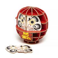 Daruma A wooden 3D puzzle DIY craft kit that can be enjoyed by elementary school children to adults An educational toy for boys and girls A wooden raudona