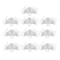 10Pcs Spit Guard Mouth Cover Reusable Transparent Face Guard with Elastic Ear Strap Restaurants Chef Food Service Nose Mouth Guard 10 pcs