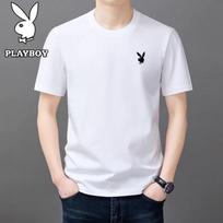 PLAYBOY Men's Heavyweight Pure Cotton Short Sleeve T-Shirt 2XL