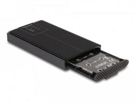 DeLOCK Externes Gehäuse USB 20Gbps für 2 x M.2 NVMe PCIe SSD mit USB Type-C™ Buchse und RAID - werkzeugfrei | 42022 | 4043619420223