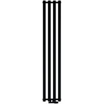 Vertikalus vonios kambario šildytuvas DD-Print GRŁ-G/AP-1500X242-C / AQUAFORM / ASAMI-PLUS / 1500X242 Black su kabliukais 391W / apačioje prijungimas 50MM / AQ.802-322215 | 5905359257271 | 5905359257271