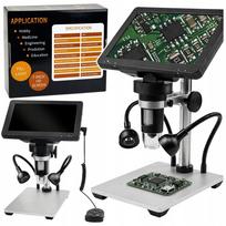 LeanToys Skaitmeninis edukacinis mikroskopas su laidiniu pultu 1200X LCD 7 COLIŲ HD kamera | 5905991096436 | 5905991096436