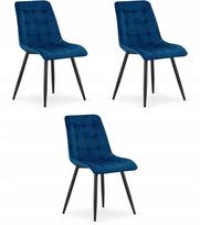 Leobert SPLIT aksominio audinio kėdė Blue velvet / juodos kojos x 3 | 5903332097586 | 5903332097586