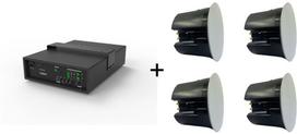Namų kino sistema VivoLink Vivolink Audiopack žemų dažnių kolonėlė 6.5 + 4 x premium 40W lubų kolonėlės Black laidinė 110 W | AUDIOPACK-IC4 | 5715328213463